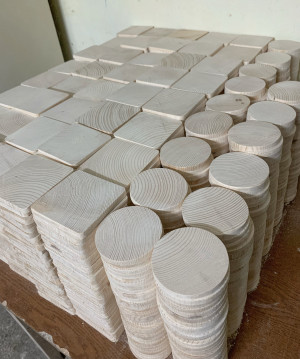 Дървени плочки, заготовки с размери 10см/10см