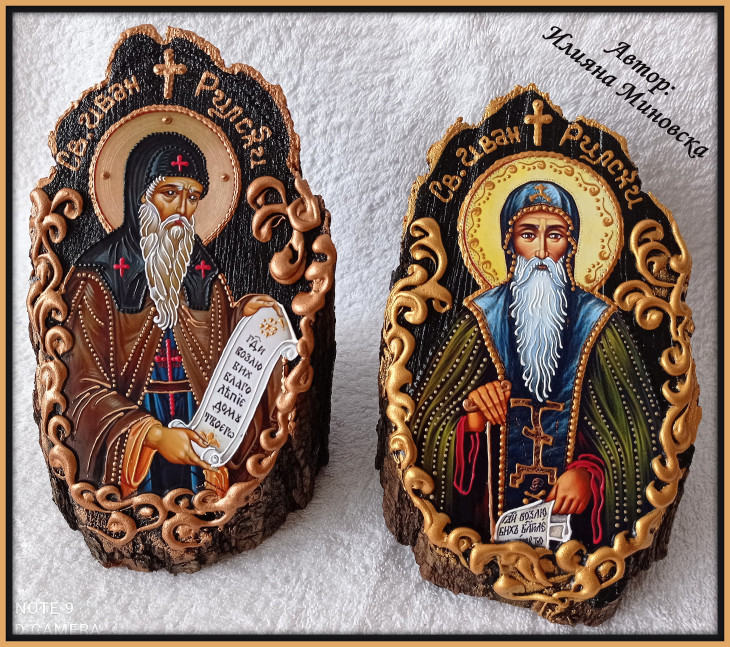 Икони, изработени върху дървено пънче. - Handmasters.bg