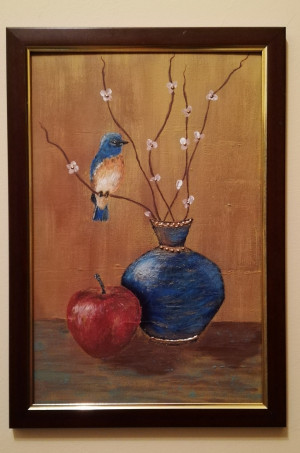 Ябълка с птичка
