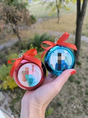 Коледна топка със снимка