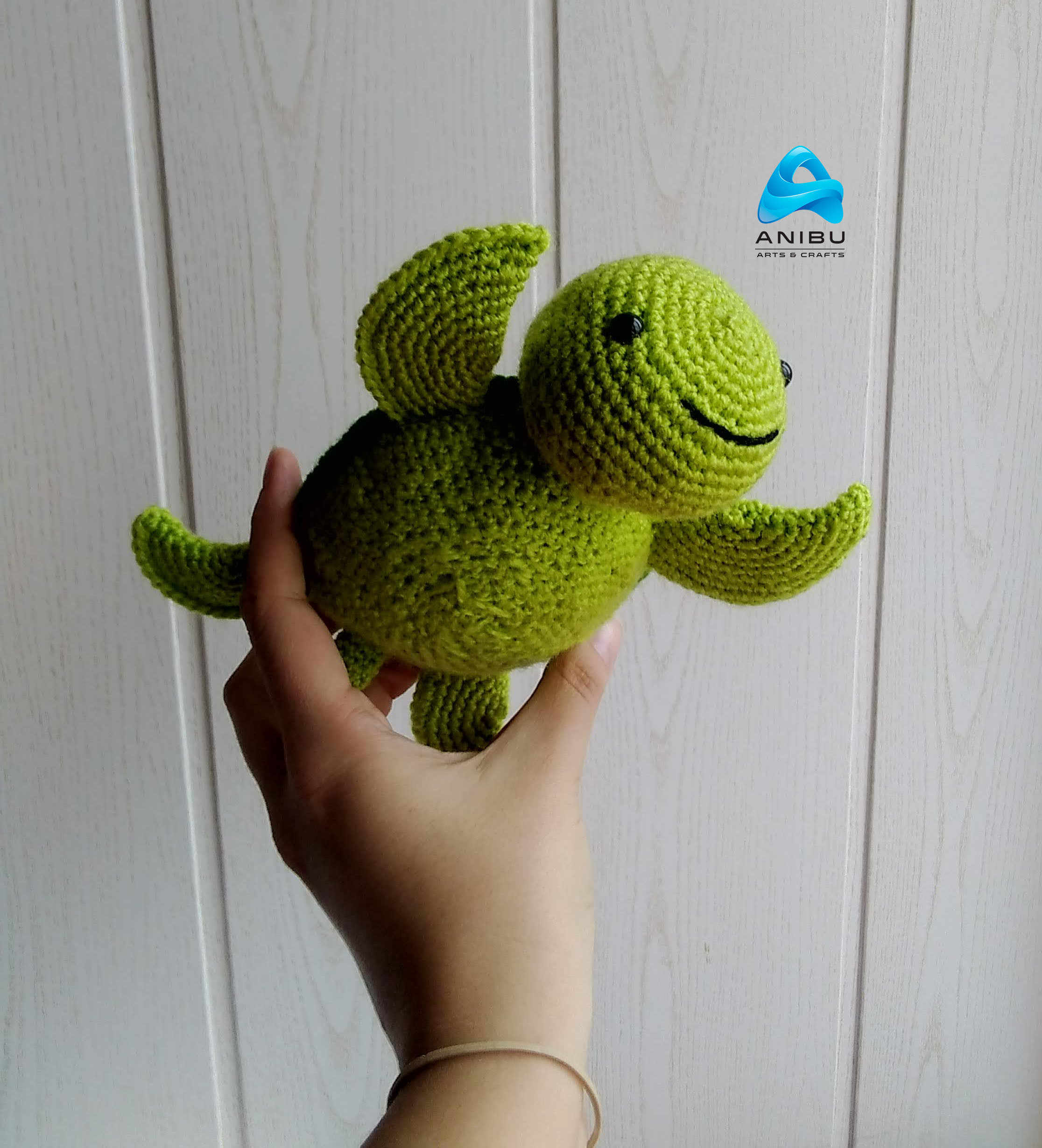Костенурка, зелена - Плетена амигуруми играчка - Handmasters.bg